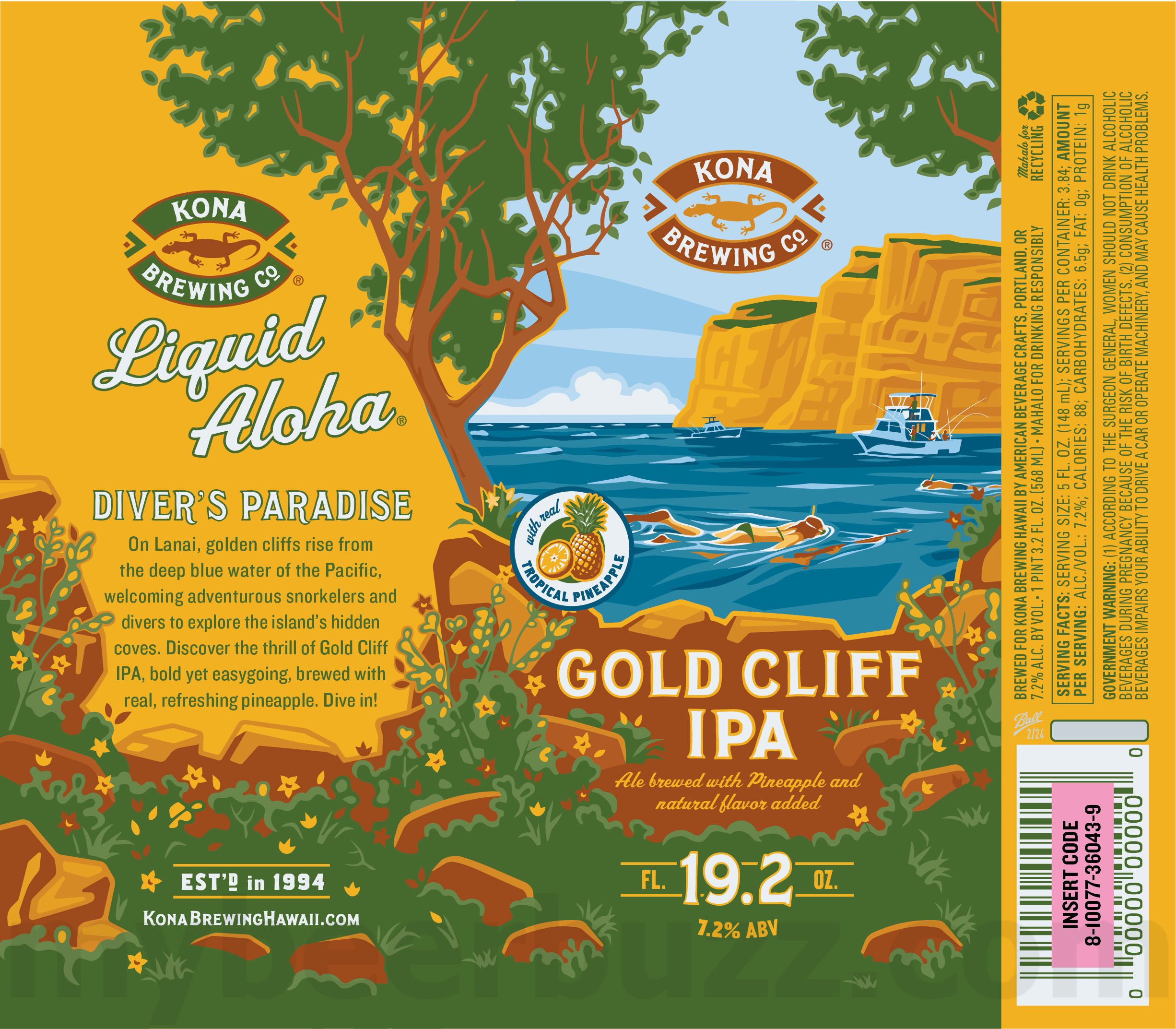 Kona Brewing - Gold Cliff IPA / Castaway IPA 11 apostMBB 5191