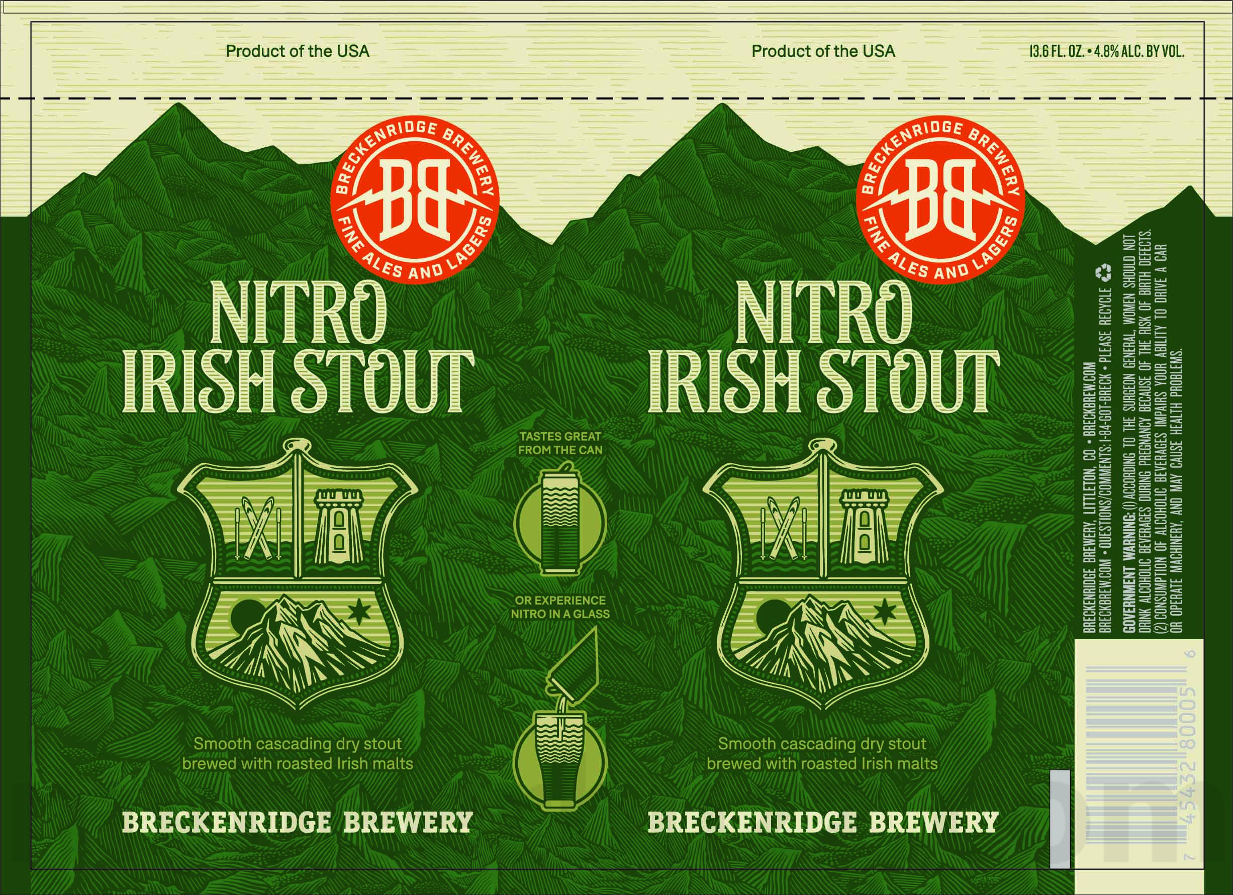 Breckenridge Updating Nitro Irish Stout Cans 8 apostMBB 5201