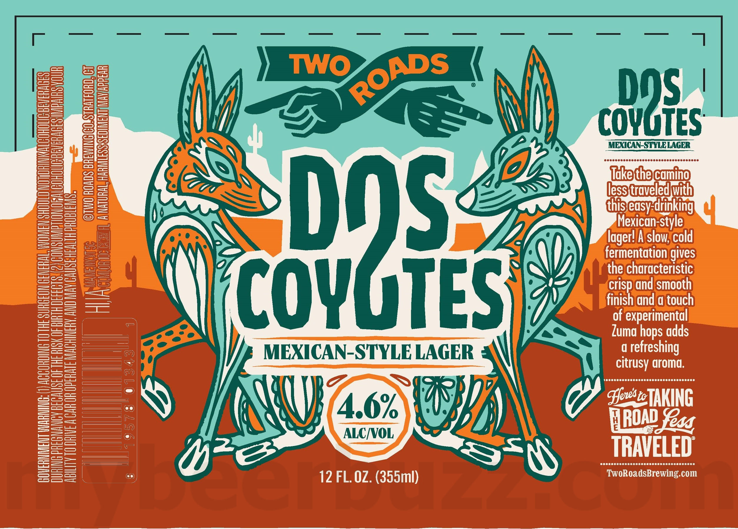 Two Roads Adding Persian Lime Gose, Dos Coyotes & Honeyspot Road IPA Cans 8 apostMBB 5225