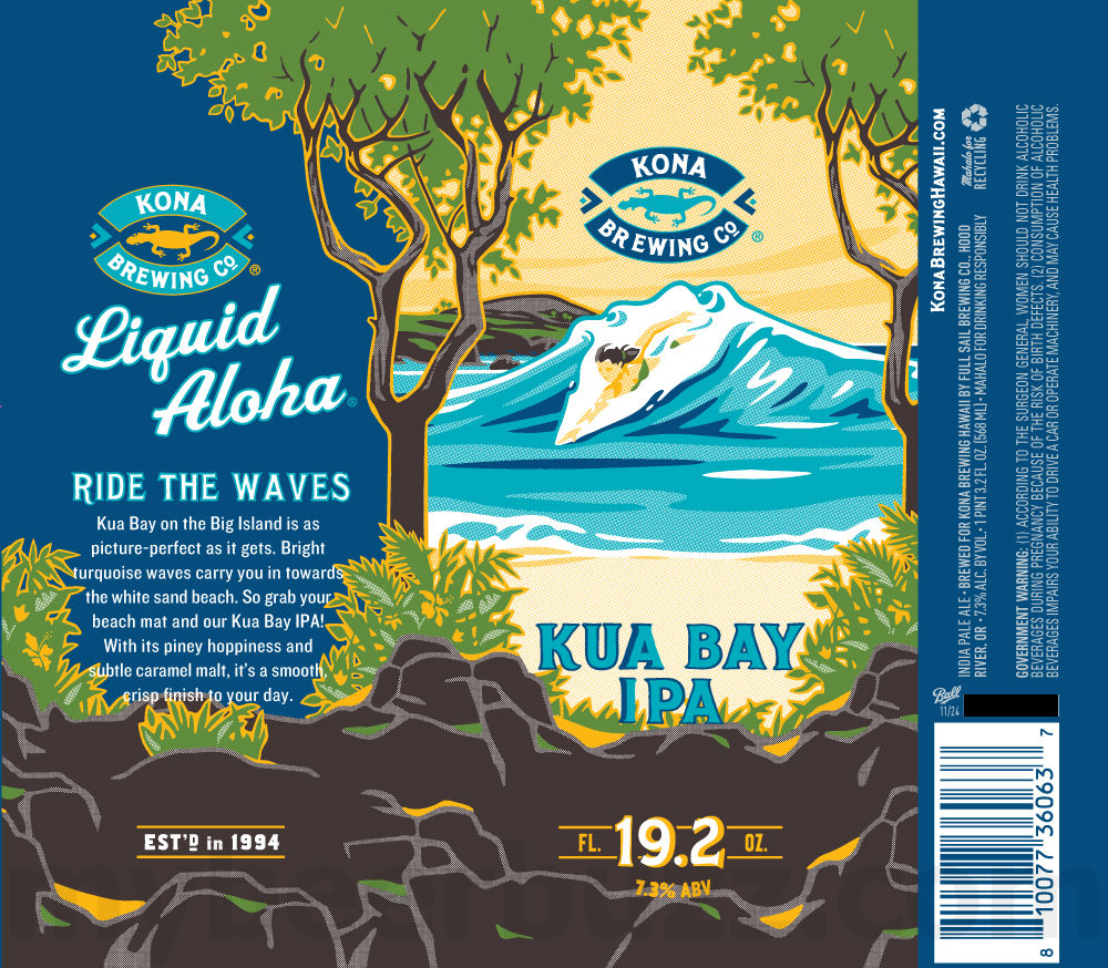 Kona Brewing - Kua Bay IPA 22oz & 12oz Bottles 9 apostMBB 5230