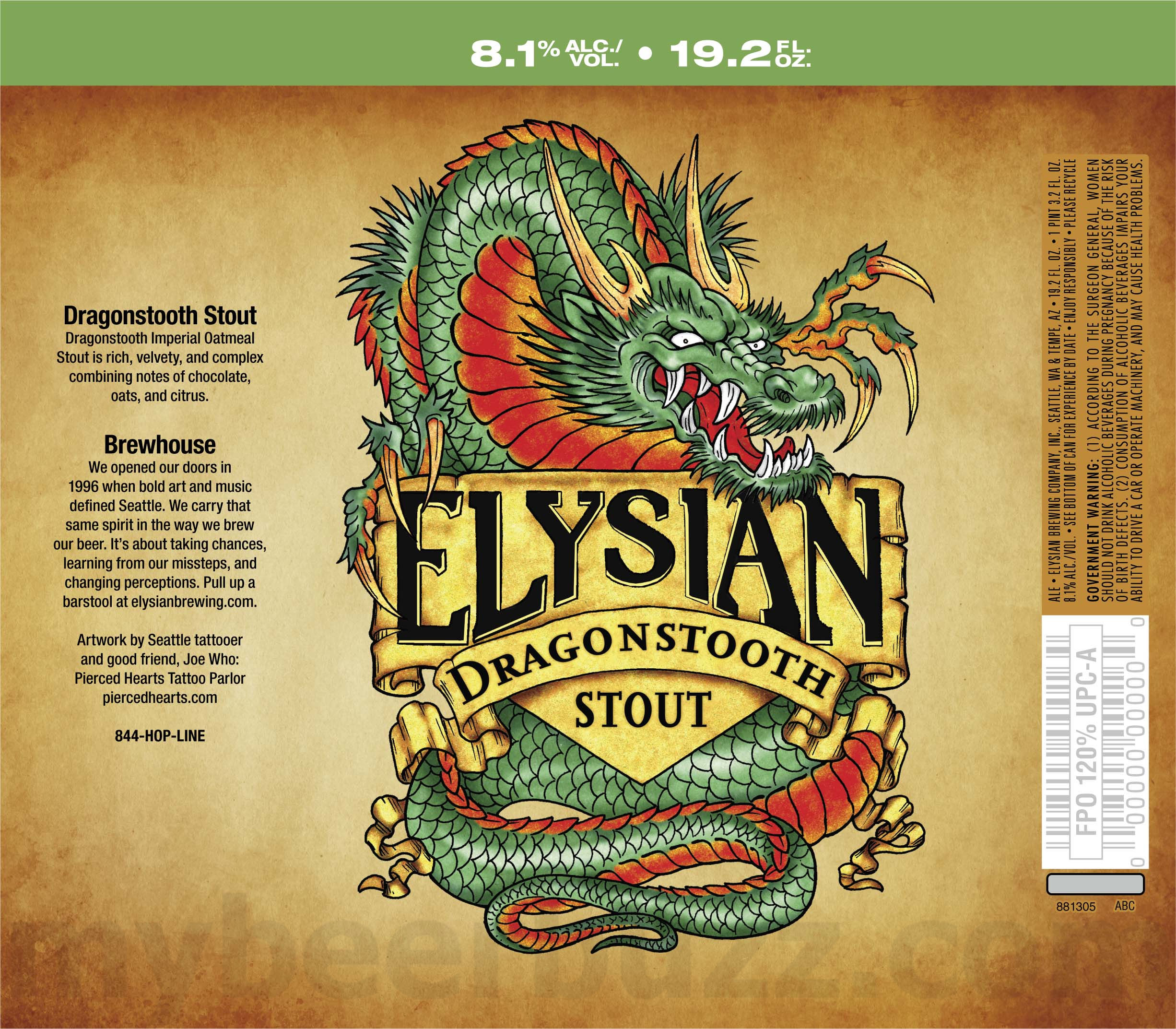 Elysian Adding Saison Elysee & Dragonstooth Stout Bottles 14 apostMBB 5246