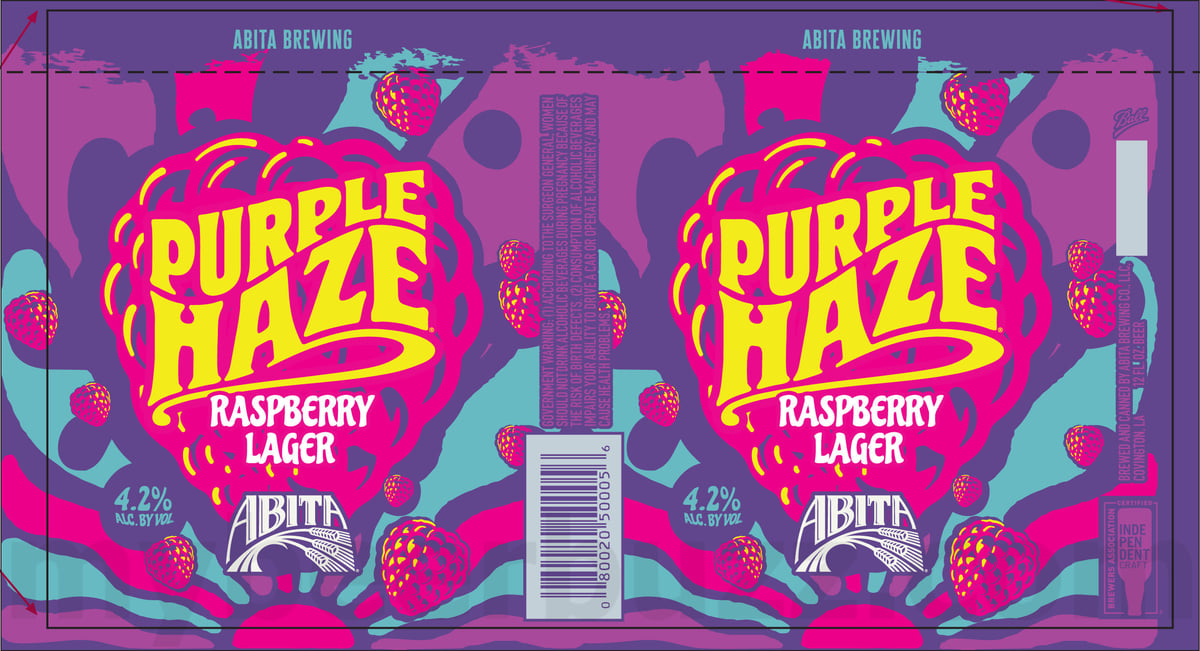 Abita Updates 12oz Cans for Purple Haze, Amber & Strawberry Lager 17 apostMBB 5264