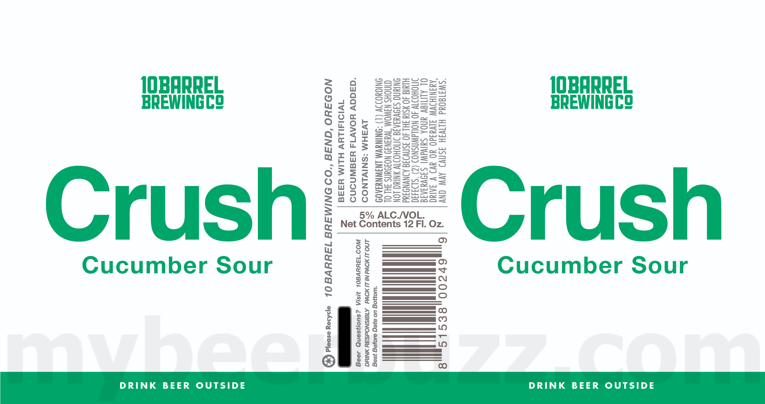 10 Barrel - Crush Cucumber Sour & Raspberry Sour Hitting 12oz Cans 8 apostMBB 5265