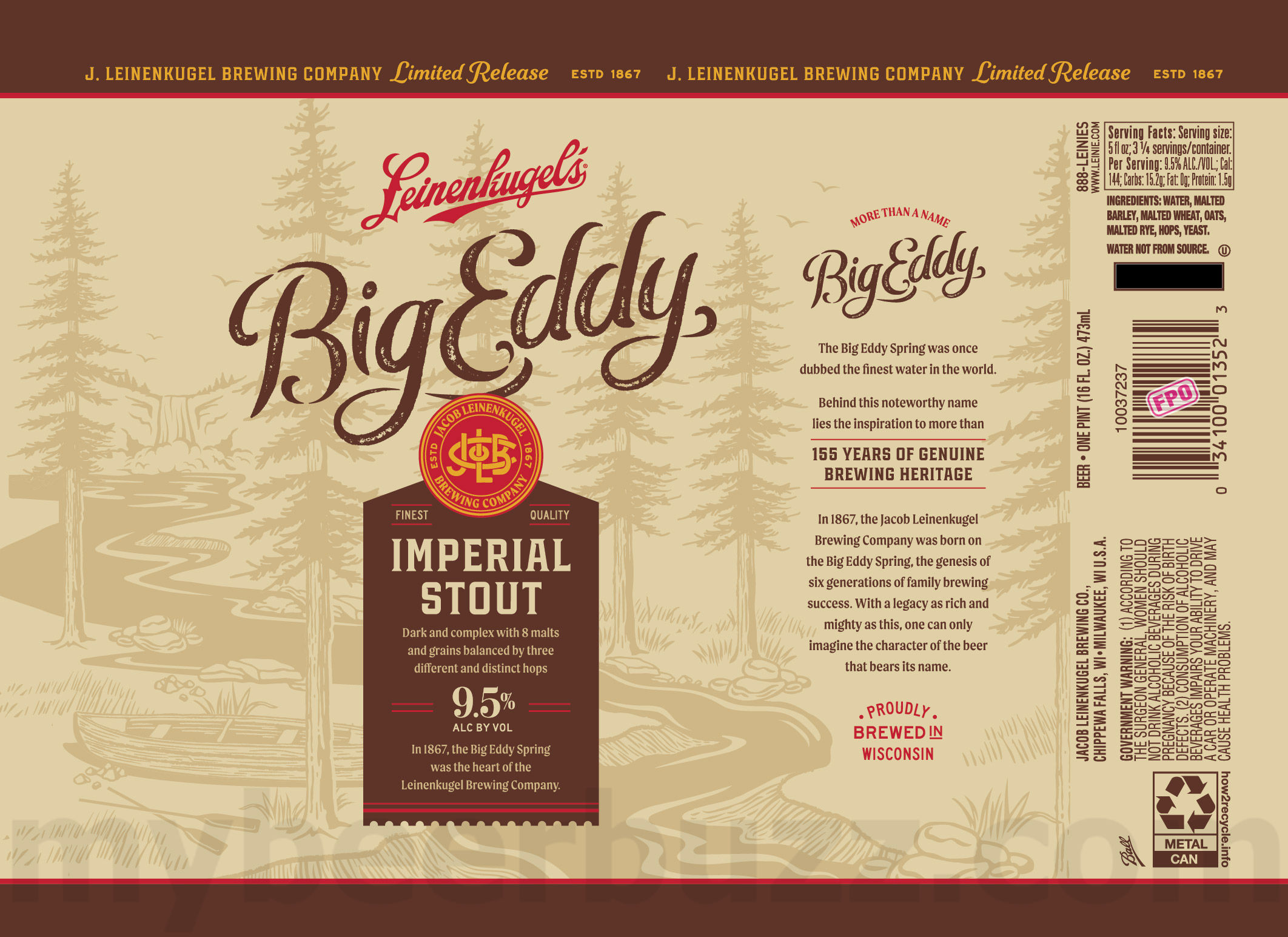 Leinenkugels Big Eddy - Russian Imperial Stout 2015 & Imperial STout 2024 8 apostMBB 5277