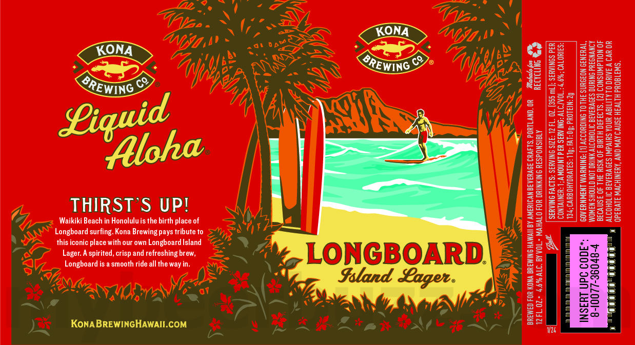 Kona - Longboard Lager 16oz Cans 8 apostMBB 5281