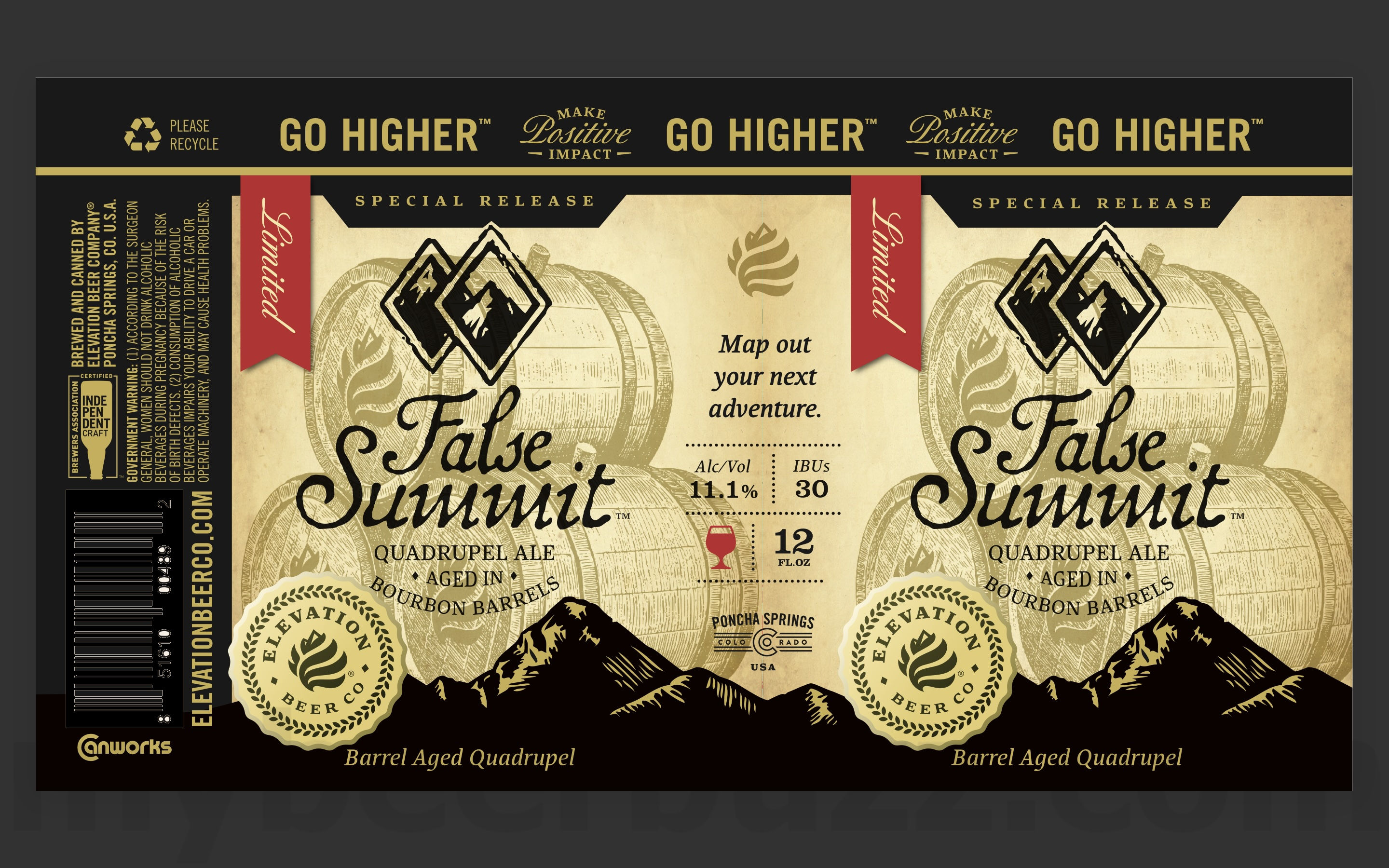 Elevation Brewing - Double Black Series False Summit Quad 8 apostMBB 5298
