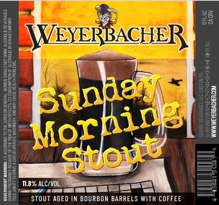 Weyerbacher - Sunday Morning Stout Coming to Bottles 8 apostMBB 5301