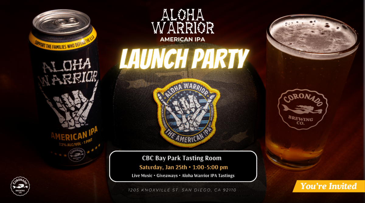 Coronado Brewing Co. & the C4 Foundation Partner on Aloha Warrior American IPA 8 apostMBB BilSurfacePro9 89