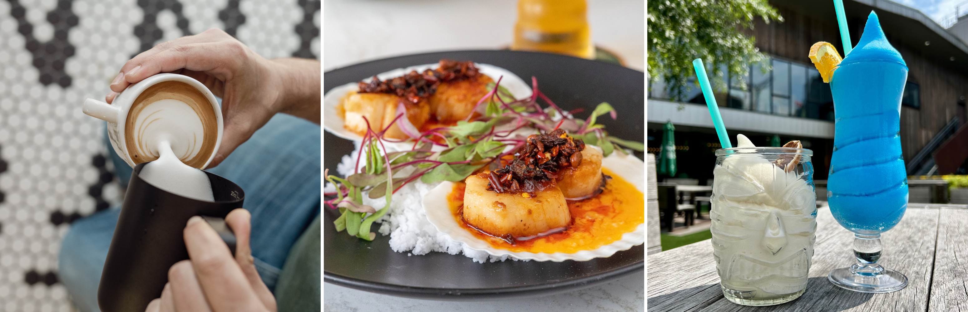 What's New this Summer at Dogfish Head in coastal Delaware 10 latte, seared scallops, and seaquench slushy
