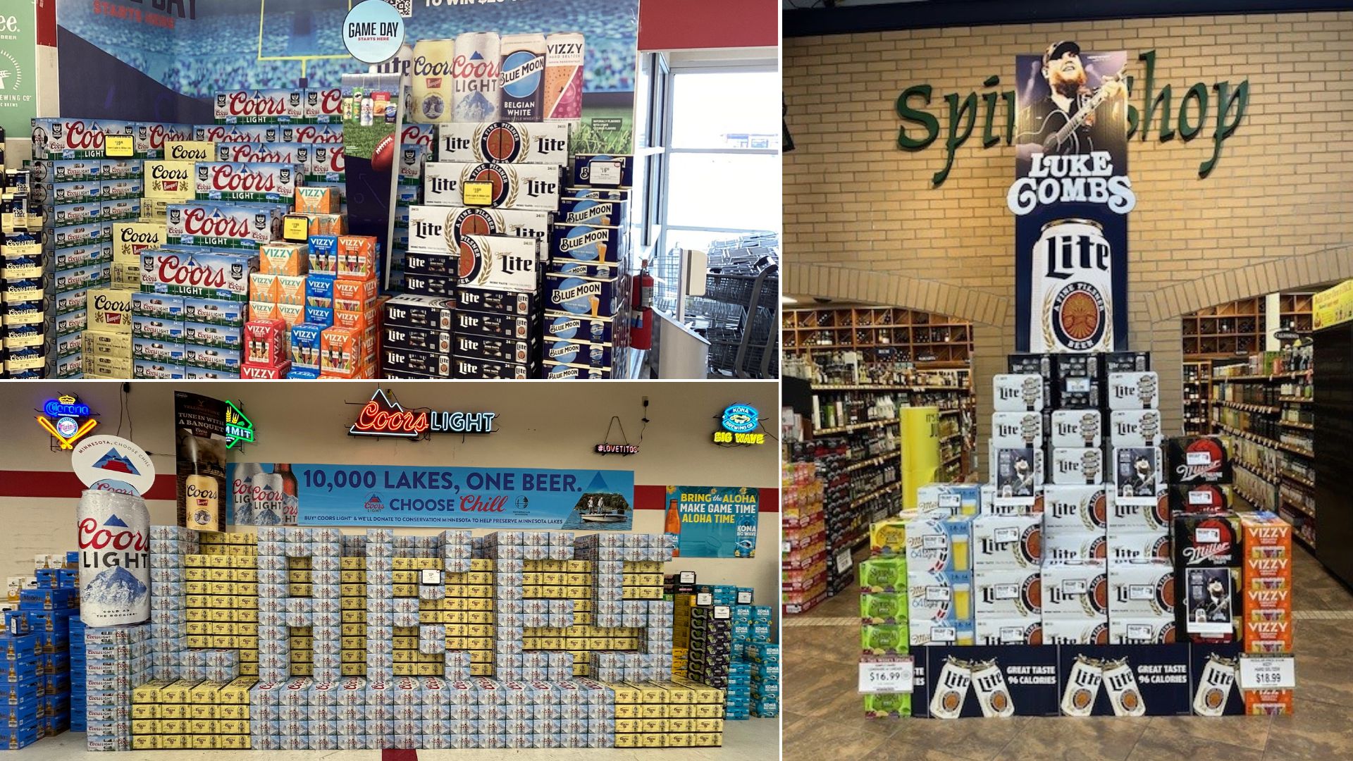 Molson Coors now the top gainer in grocery beer displays 8 display gains 1