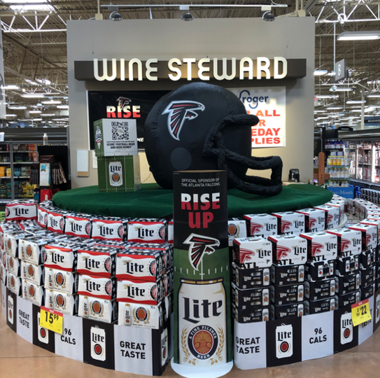 Coors Light, Miller Lite go big for football season 8 Falcons display