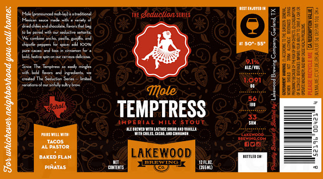 Lakewood Brewing - Muy Importante, Wild Manimal, Passion Pony, Cold Front, Holiday Bonus, Coconut Temptress, Mole Temptress, Peanut Butter Temptress & Raspberry Temptress Lakewood Brewing - Muy Importante, Wild Manimal, Passion Pony, Cold Front, Holiday Bonus, Coconut Temptress, Mole Temptress, Peanut Butter Temptress & Raspberry Temptress