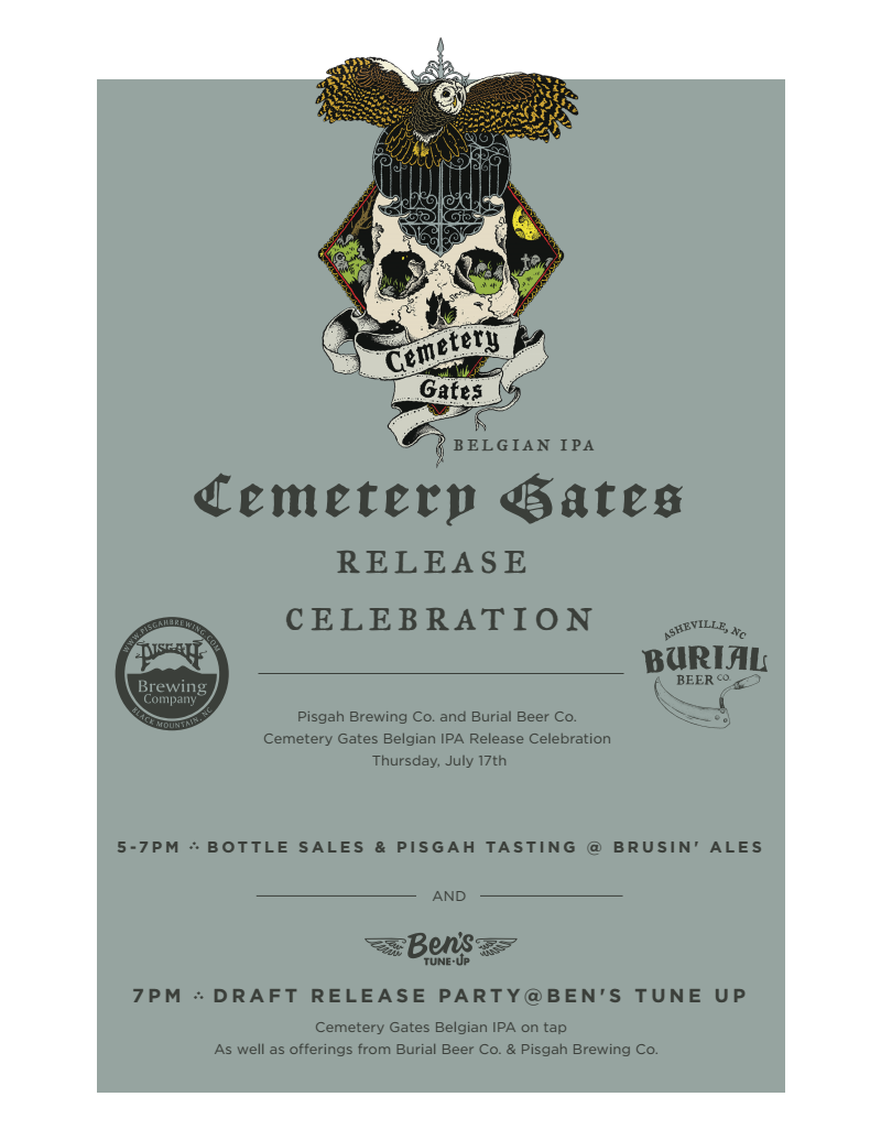 Pisgah Brewing & Burial Beer Co. Co-Brewed "Cemetery Gates" 7/17 8 post1