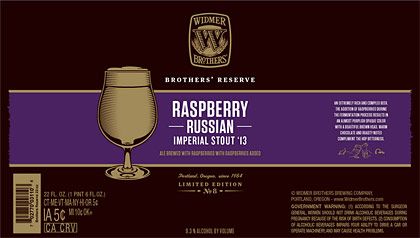 Widmer Brothers Announces Five New Beer Releases 15 Raspberry Russian Imperial Stout label