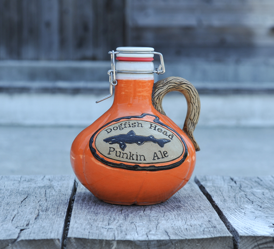 Dogfish Head Ceramic Punkin Growlers Return 9 punkin growler 2 1