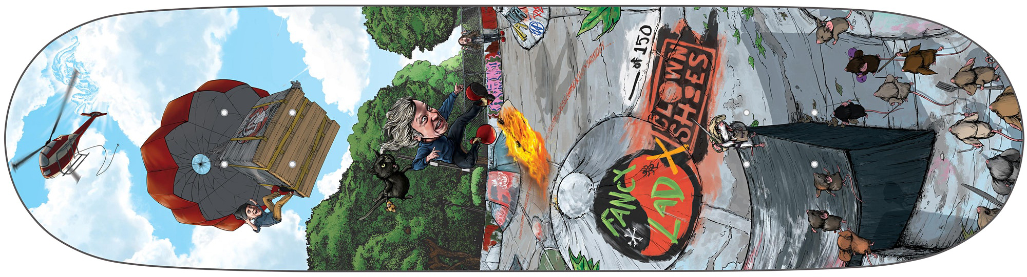 Clown Shoes and Fancy Lad Collaborate 10 skate deck large