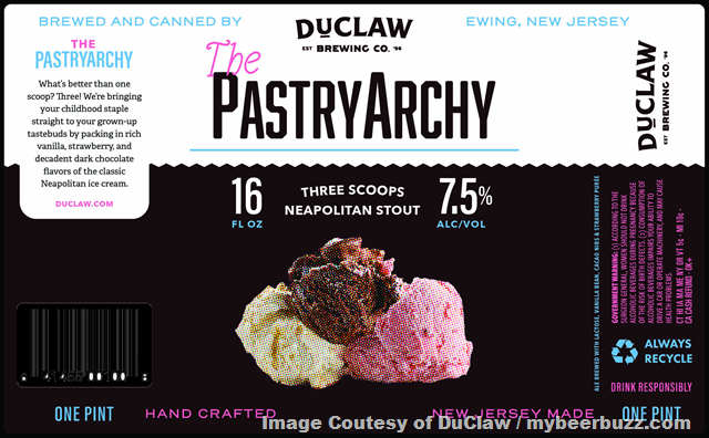 DuClaw Adding Sweet Baby PB & J / Sweet Baby Jesus / Sour Me Double Triple Berry / The PastryArchy Three Scoops Neapolitan Stout DuClaw Adding Sweet Baby PB & J / Sweet Baby Jesus / Sour Me Double Triple Berry / The PastryArchy Three Scoops Neapolitan Stout