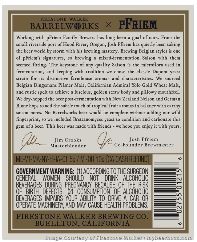 Firestone Walker Adding California pFriemin’ Collaboration & Mo’ Bretta Rosé Firestone Walker Adding California pFriemin’ Collaboration & Mo’ Bretta Rosé
