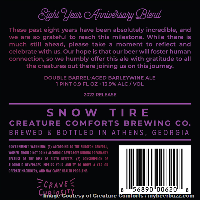 Creature Comforts Working On Yonah Juice, Magenta Beams, P.S. IPA, Abby I Love You, Stone Ground, Feel Free, Same Page, Riwaka Double IPA, Vujá Dé Landlord, Bike Tour, B Good!, Something To Say!, Rowdy Red, 8 Year Anniversary Blend & A Little Bit Of Both Creature Comforts Working On Yonah Juice, Magenta Beams, P.S. IPA, Abby I Love You, Stone Ground, Feel Free, Same Page, Riwaka Double IPA, Vujá Dé Landlord, Bike Tour, B Good!, Something To Say!, Rowdy Red, 8 Year Anniversary Blend & A Little Bit Of Both