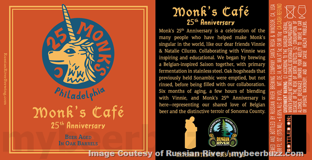 Russian River Monk’s Café 25th Anniversary Coming To 3-Liter & 375ml Bottles Russian River Monk’s Café 25th Anniversary Coming To 3-Liter & 375ml Bottles
