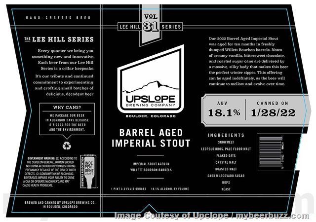 Upslope Adding West Coast Style IPA / Lee Hill Series Vol 31 Upslope Adding West Coast Style IPA / Lee Hill Series Vol 31