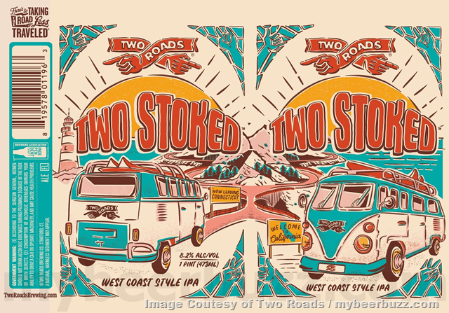 Two Roads Adding Brandy Barrel-Aged Holiday Ale / Mango Waui / Salted Caramel Stout / Not A Damsel / Two Stoked Two Roads Adding Brandy Barrel-Aged Holiday Ale / Mango Waui / Salted Caramel Stout / Not A Damsel / Two Stoked