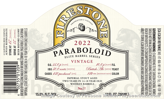Firestone Walker Adding 2022 Parabola, 2020 Paraboloid, 2022 Cherry Parabola & Simcoe Sequence Firestone Walker Adding 2022 Parabola, 2020 Paraboloid, 2022 Cherry Parabola & Simcoe Sequence