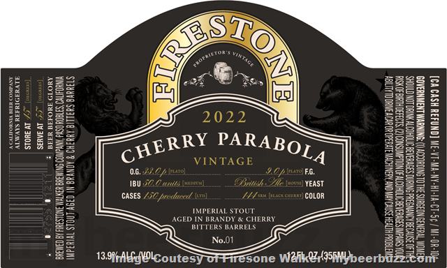 Firestone Walker Adding 2022 Parabola, 2020 Paraboloid, 2022 Cherry Parabola & Simcoe Sequence Firestone Walker Adding 2022 Parabola, 2020 Paraboloid, 2022 Cherry Parabola & Simcoe Sequence