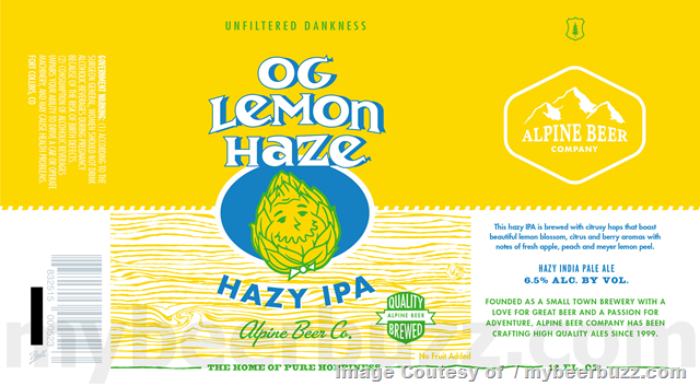 Alpine Beer Adding Empire Of Haze and Cake, OG Lemon Haze & Bake Alpine Beer Adding Empire Of Haze and Cake, OG Lemon Haze & Bake