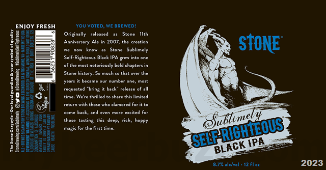 Stone Sublimely Self-Righteous Black IPA Coming To Cans Stone Sublimely Self-Righteous Black IPA Coming To Cans