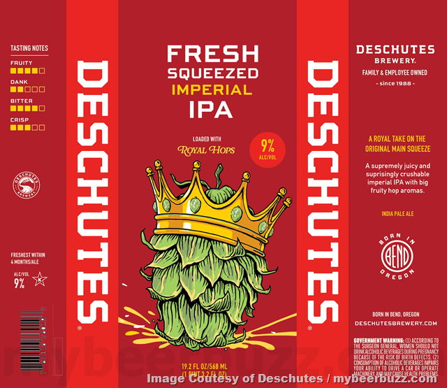 Deschutes Updating Fresh Squeezed Tropical IPA, Fresh Squeezed Imperial IPA & Fresh Squeezed Hazy IPA Deschutes Updating Fresh Squeezed Tropical IPA, Fresh Squeezed Imperial IPA & Fresh Squeezed Hazy IPA