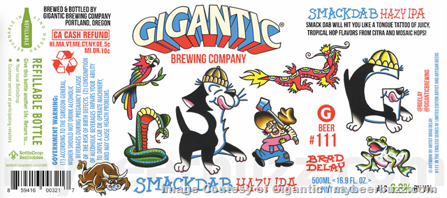 Gigantic Releasing Smackdab Hazy IPA Gigantic Releasing Smackdab Hazy IPA