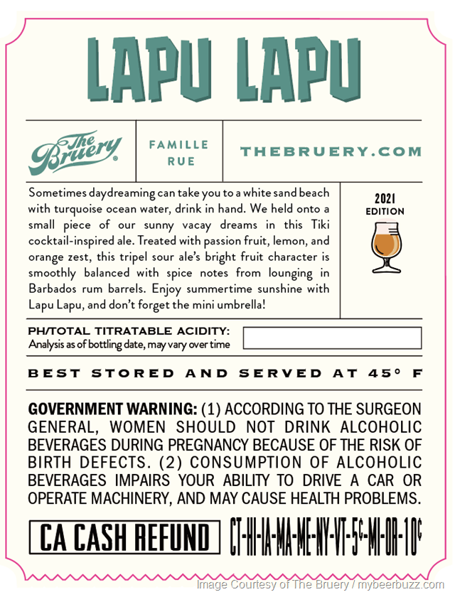 The Bruery Adding Chaucer’s Chalice & Lapu Lapu The Bruery Adding Chaucer’s Chalice & Lapu Lapu