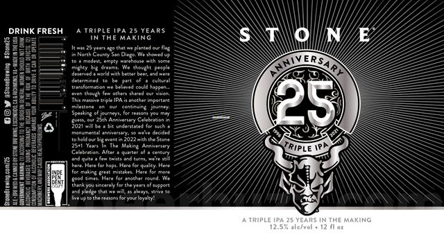Stone Reveals 25th Anniversary Triple IPA Packaging Stone Reveals 25th Anniversary Triple IPA Packaging