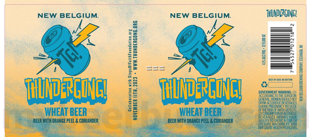 New Belgium Adding Thundergong! Wheat Beer New Belgium Adding Thundergong! Wheat Beer