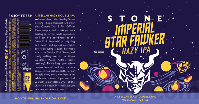 Stone Adding Imperial Star Fawker Hazy IPA In June 2021 Stone Adding Imperial Star Fawker Hazy IPA In June 2021