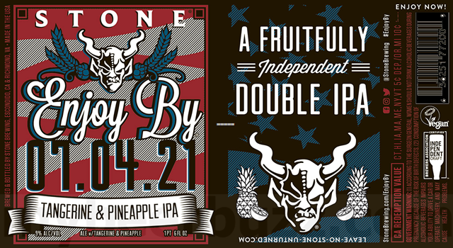 Stone Working On Enjoy By 07.04.21 Tangerine & Pineapple IPA Stone Working On Enjoy By 07.04.21 Tangerine & Pineapple IPA