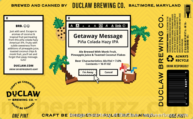 DuClaw Adding Sour Me Mimosa & Getaway Message Cans DuClaw Adding Sour Me Mimosa & Getaway Message Cans