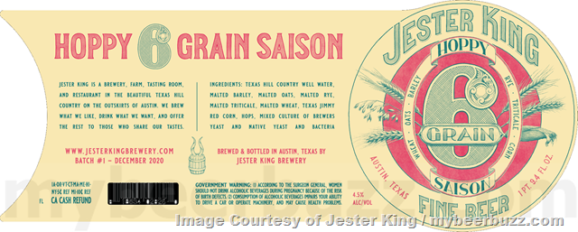 Jester King Announces 2021 Hoppy 6 Grain Saison Jester King Announces 2021 Hoppy 6 Grain Saison