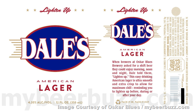 Mybeerbuzz .com Highlights Oskar Blues Dale’s Pale Ale, Dale’s American Light Lager & Dale’s American Double IPA (Review) 11 Oskar Blues Updating Dale’s American Pale Ale, Dale’s American Lager & Dale’s American Double IPA