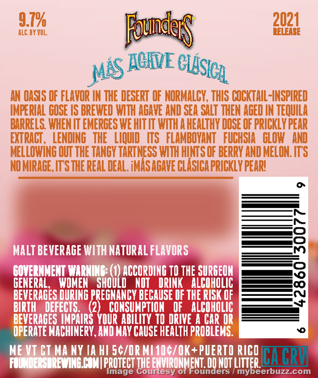 Founders Más Agave Clásica Prickly Pear Coming May 2021 To Barrel Aged Series Founders Más Agave Clásica Prickly Pear Coming May 2021 To Barrel Aged Series