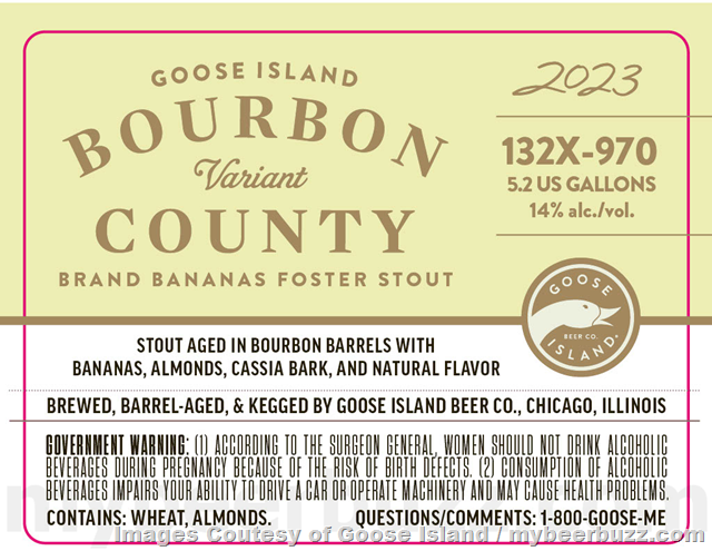 Goose Island Adding 2023 Bourbon County Stout Bananas Foster & 2nd Proprietor’s Variant Goose Island Adding 2023 Bourbon County Stout Bananas Foster & 2nd Proprietor’s Variant