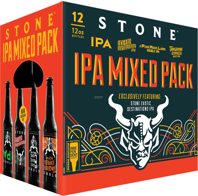 Stone IPA Mixed Pack w/Exotic Destinations Coming Jan 2021 Stone IPA Mixed Pack w/Exotic Destinations Coming Jan 2021