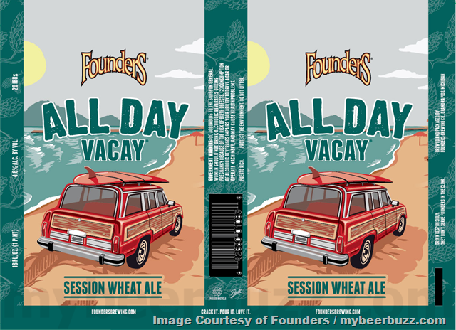 Founders Working On All Day Vacay Session Wheat Ale Founders Working On All Day Vacay Session Wheat Ale