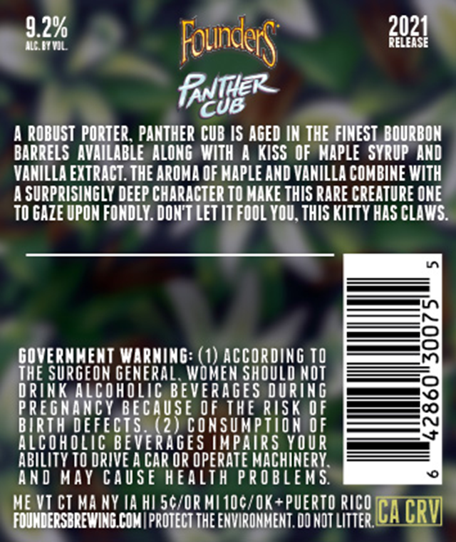 Founders Panther Cub Coming To Barrel-Aged Series 2021 in Feb Founders Panther Cub Coming To Barrel-Aged Series 2021 in Feb