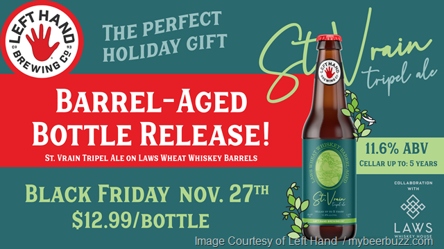 Left Hand Brewing and Laws Whiskey House Team Up to Release Laws Wheat Whiskey Barrel-Aged St. Vrain Tripel Left Hand Brewing and Laws Whiskey House Team Up to Release Laws Wheat Whiskey Barrel-Aged St. Vrain Tripel