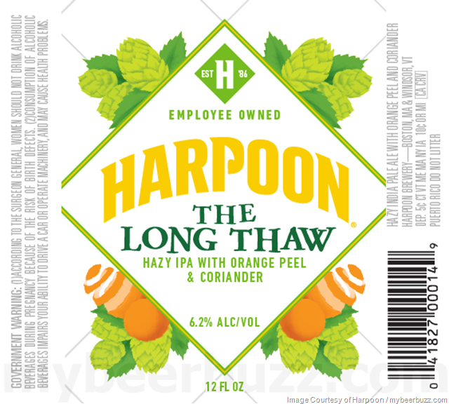 Harpoon Adding The Long Thaw Hazy IPA w/Coriander Harpoon Adding The Long Thaw Hazy IPA w/Coriander