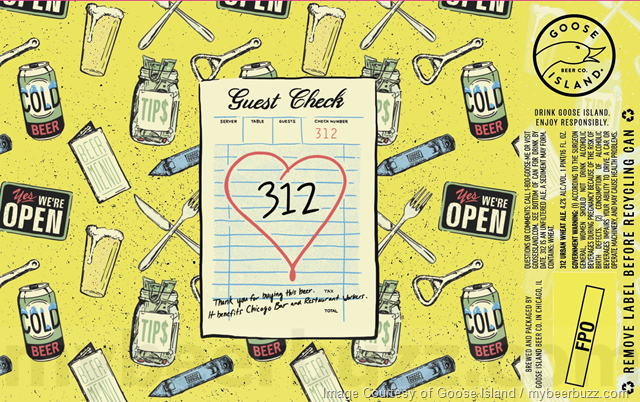 Goose Island Adding 312 Pizza & Guest Check Packaging Goose Island Adding 312 Pizza & Guest Check Packaging