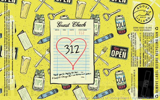 Goose Island Adding 312 Pizza & Guest Check Packaging Goose Island Adding 312 Pizza & Guest Check Packaging
