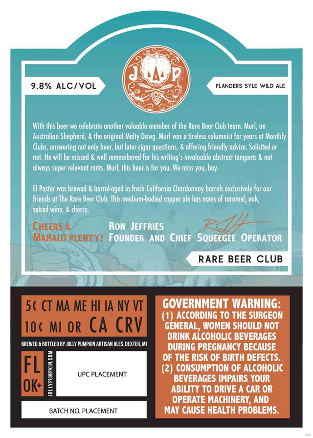 Jolly Pumpkin Adding El Pastor Flanders Wild Ale Jolly Pumpkin Adding El Pastor Flanders Wild Ale